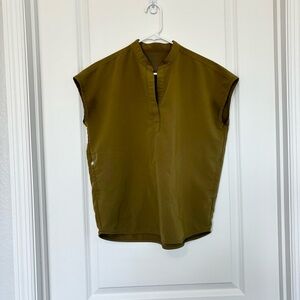 Figs Martini Olive Green Scrub Rafaela Top